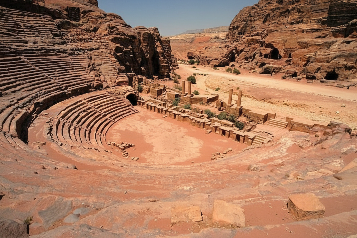 Nabatean Theatre - 8CFW+WQ2, Wadi Musa, Jordan