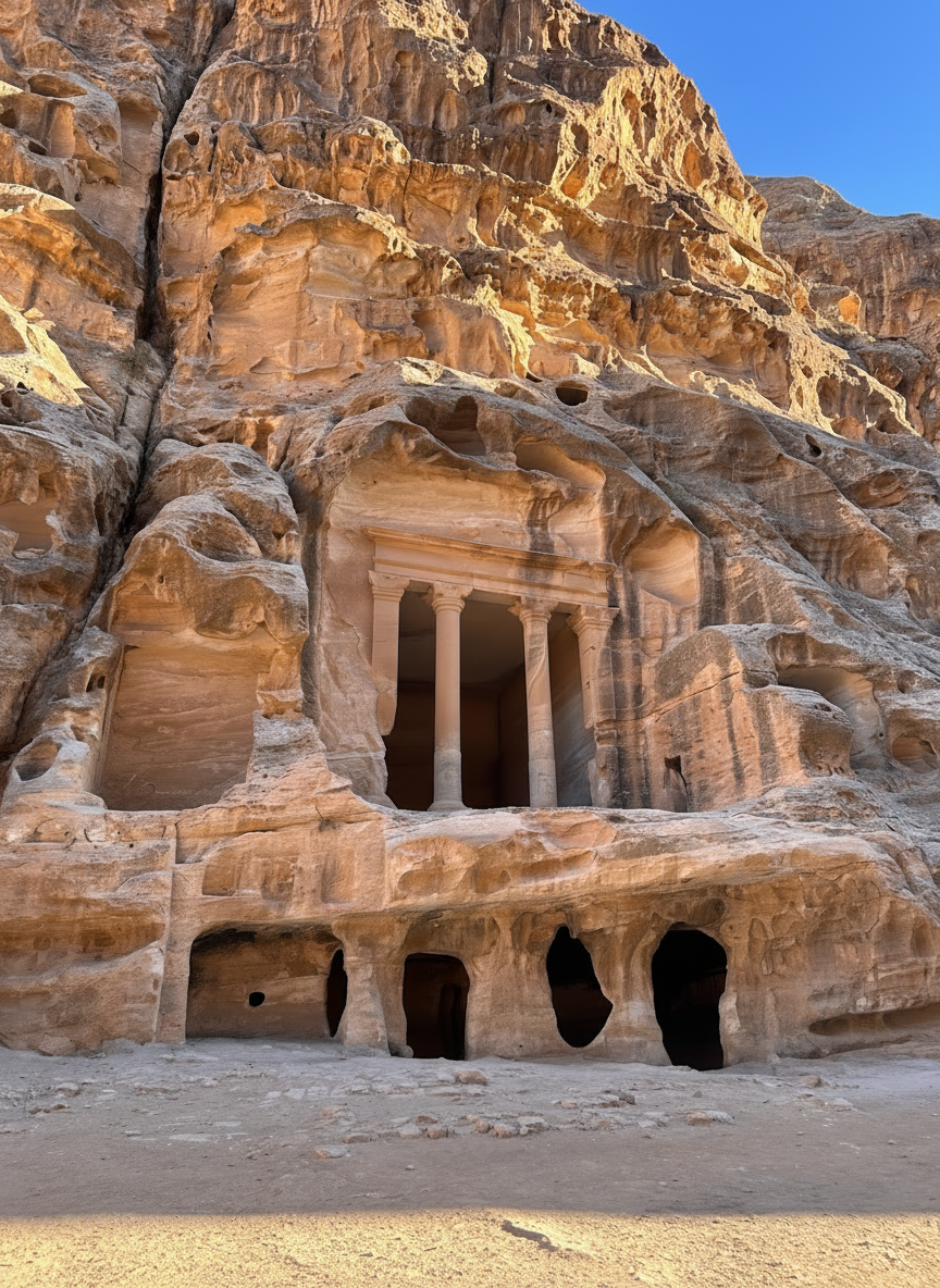 Temple / Colonnaded Triclinium - 9CFX+MV2, Al-Baydha, Jordan